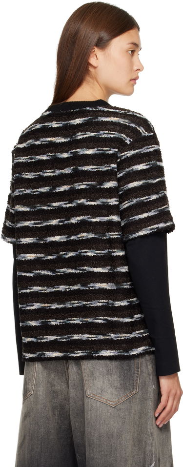 Sveter Andersson Bell Textured Striped Short-Sleeve Layered Sweater Rôznofarebný | atb1373u, 2