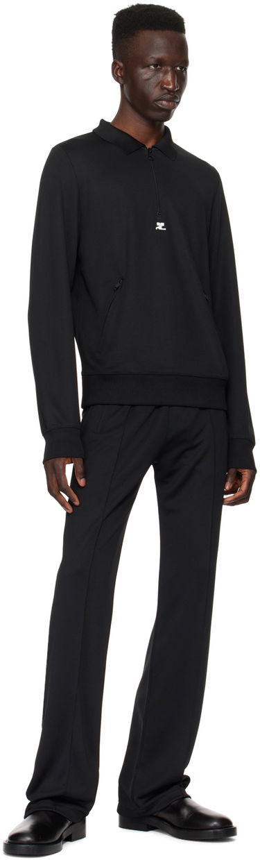 Polo tričko Courrèges Courrèges Zip Sweatshirt Čierna | 124JVE063JS0091, 3