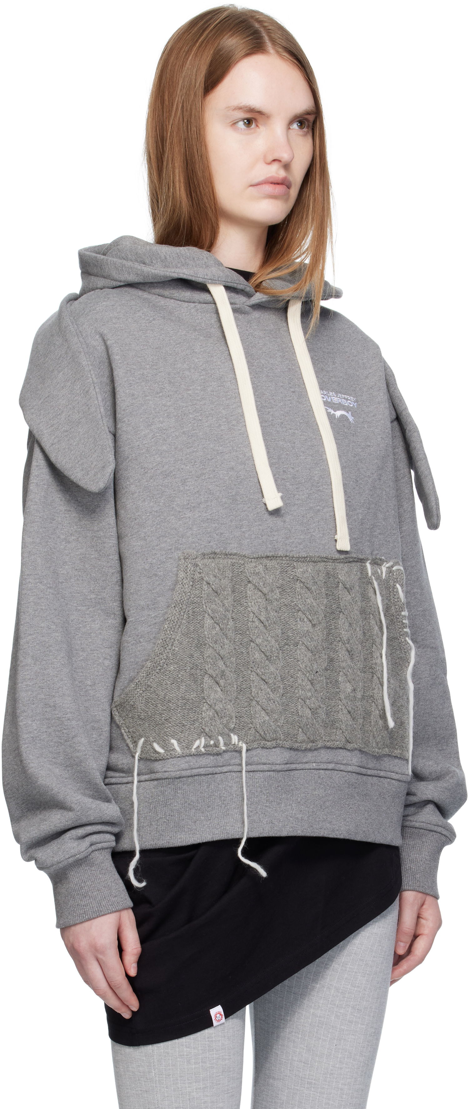 Mikina Charles Jeffrey Loverboy Charles Jeffrey LOVERBOY Patch Rabbit Ears Hoodie Šedá | 52081002, 1