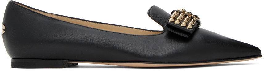 Oblečenie Jimmy Choo Jimmy Choo Black Gala Ballerina Flats Čierna | GALA AQF, 0