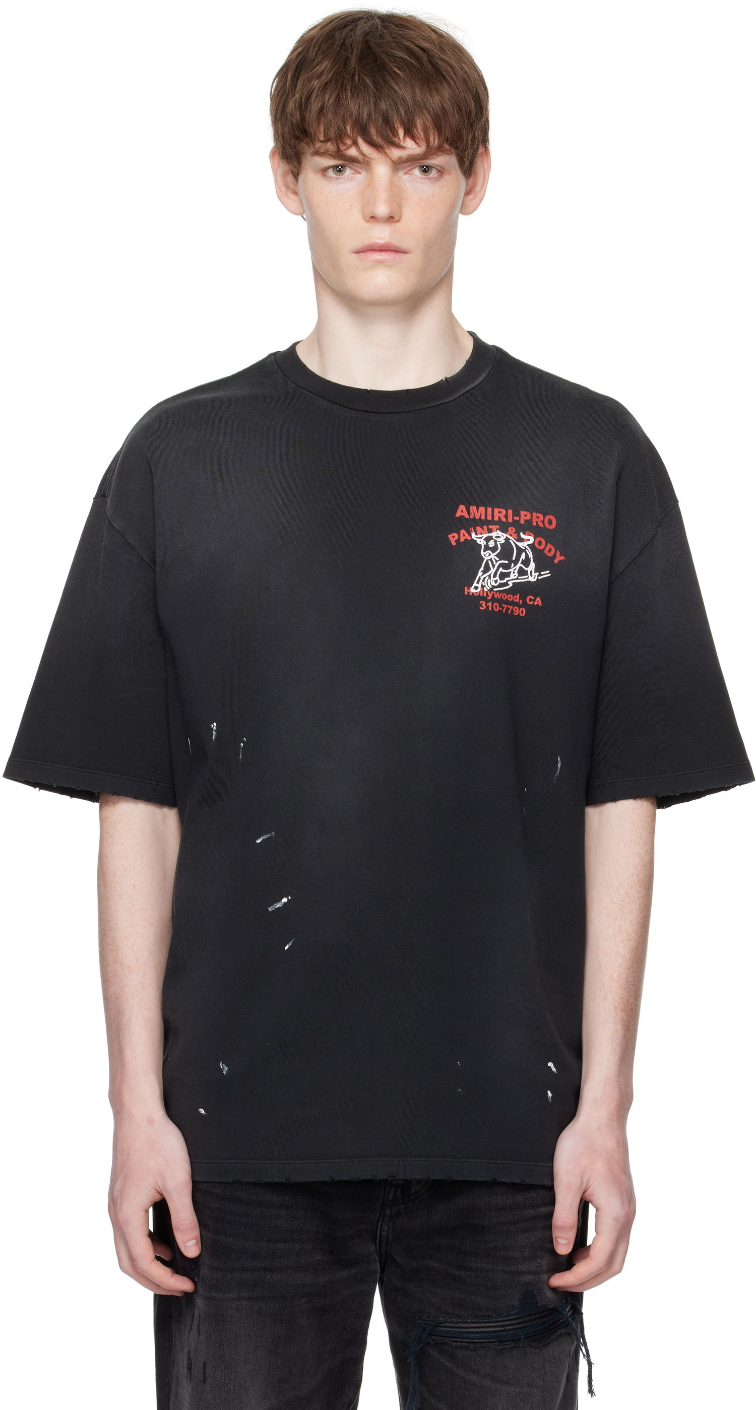 Tričko AMIRI AMIRI Bull Oversized T-Shirt Čierna | AMJYTE1229, 0