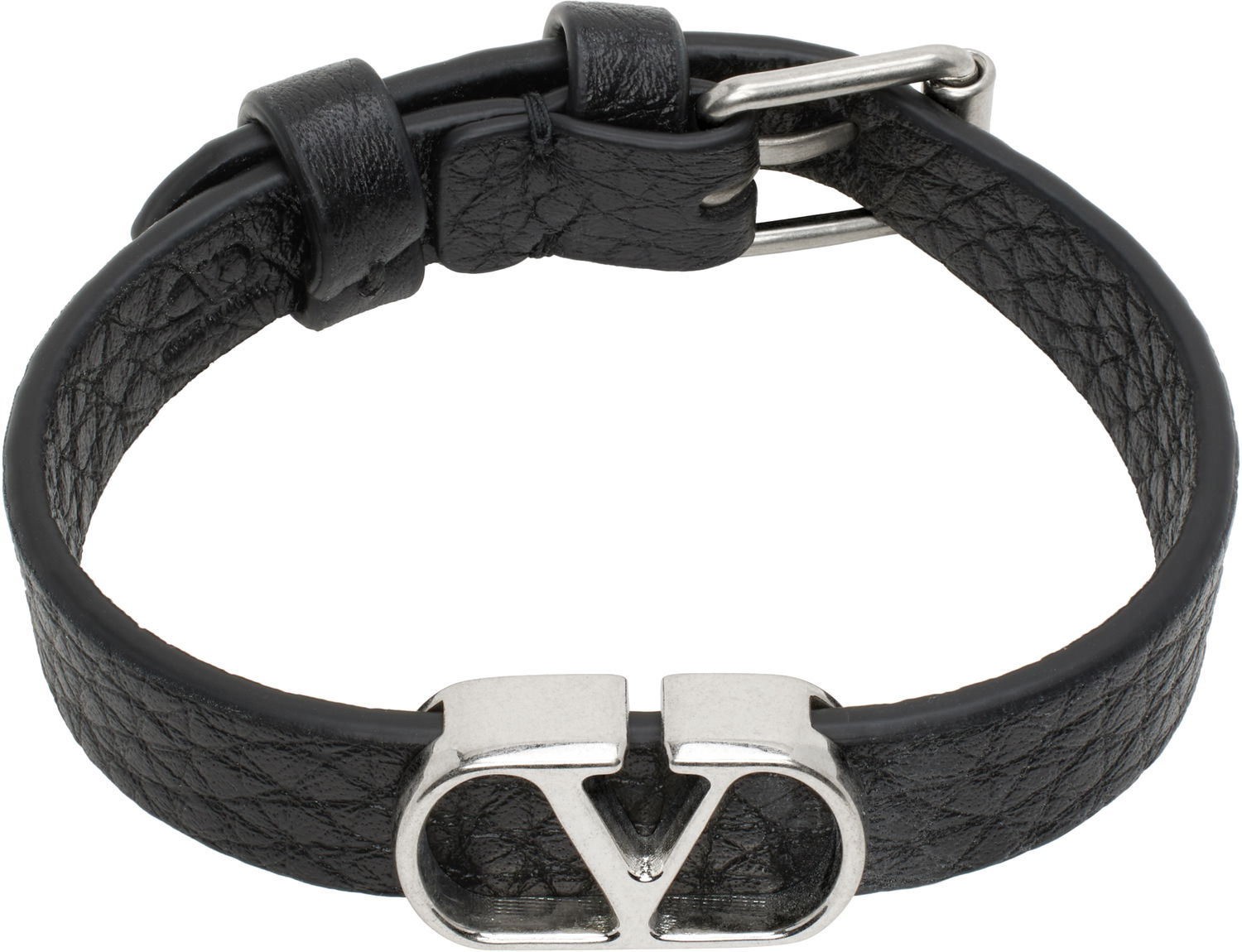 Náramok Valentino Valentino Garavani VLogo Signature Grainy Calfskin Bracelet Čierna | 6Y2J0S49GMY, 0