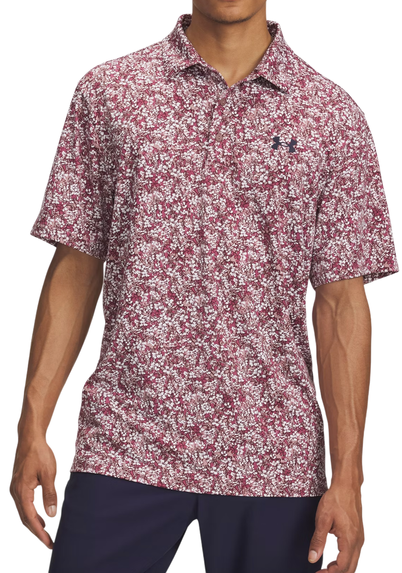 Polo tričko Under Armour Under Armour Playoff 3.0 Printed Polo Shirt Vínová | 1378677-674
