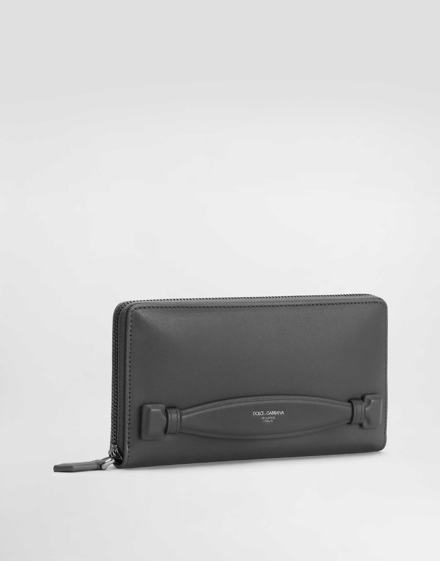 Peňaženka Dolce & Gabbana Dolce & Gabbana Zip-Around Calfskin Wallet Šedá | BP1672AV95680730, 1