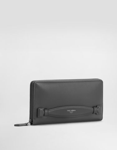 Peňaženka Dolce & Gabbana Dolce & Gabbana Zip-Around Calfskin Wallet Šedá | BP1672AV95680730, 1