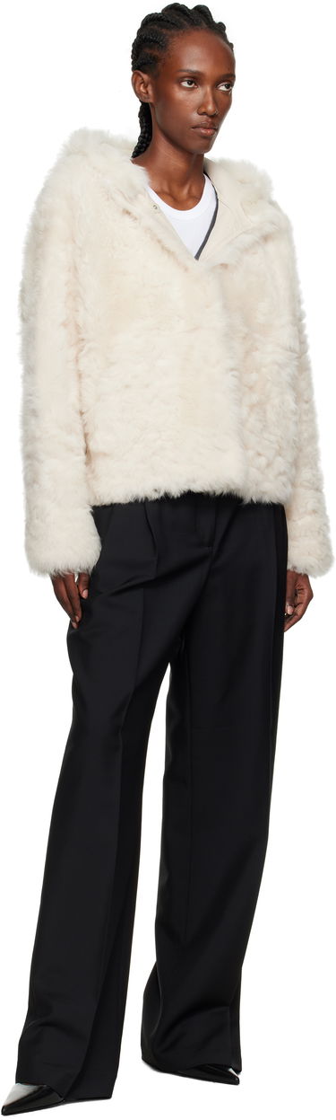 Bunda Yves Salomon Yves Salomon Short Hooded Shearling Jacket Biela | 26W25WYV62461TOSX, 3
