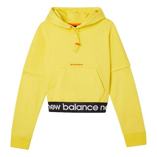 Mikina New Balance Cropped Hoodie Žltá | AWT03362-YL