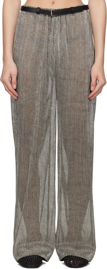 Nohavice Nanushka Nanushka Maglie Metallic Knit Trousers Metalická | NW25SSPA30082, 0
