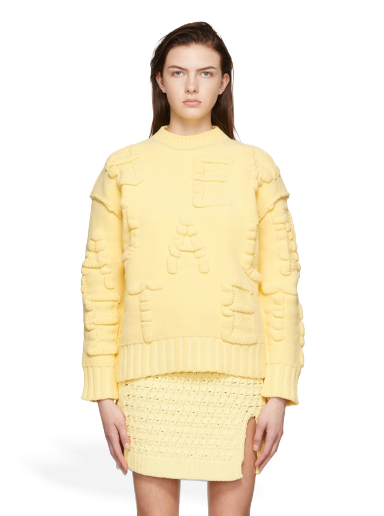 Sveter Bottega Veneta Alphabet Chenille Sweater Žltá | 689711 V1OX0