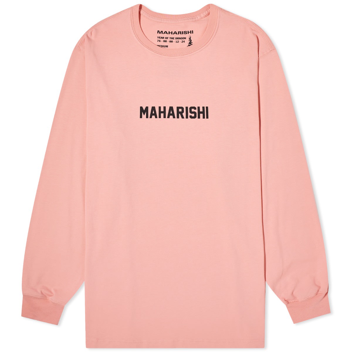 Tričko Maharishi Long Sleeve Woodblock Dragon T-Shirt Ružová | 1277-PNK, 0