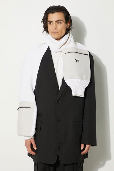 Šál Y-3 Scarf With Pocket Biela | JI6797, 1