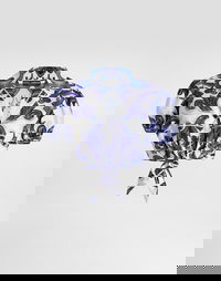 Dolce & Gabbana Majolica-print Cropped Tie-Front Poplin Shirt