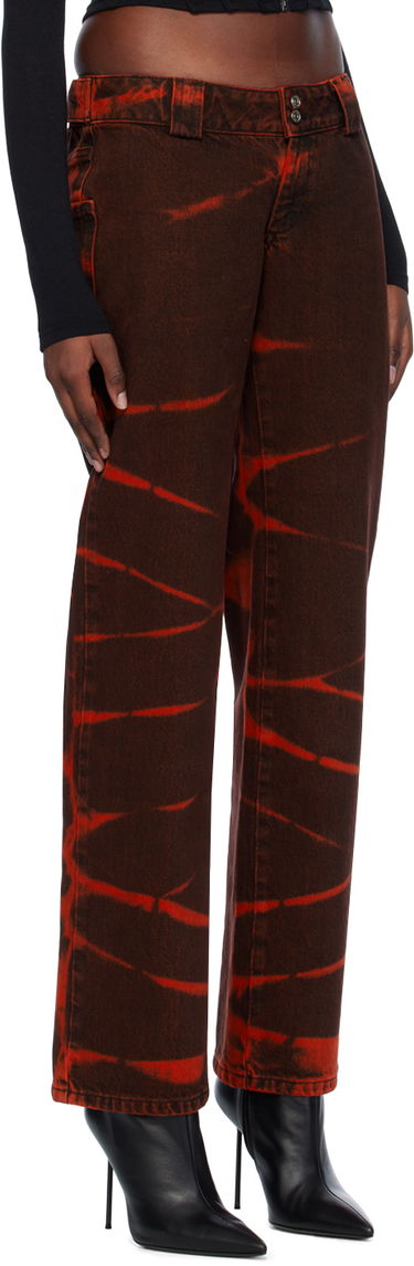 Džínsy Miaou Miaou Toni Tie-Dye Jeans Červená | 1037RWDRED, 1