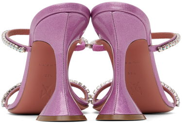 Starostlivosť o obuv Amina Muaddi Amina Muaddi Gilda Crystal-Embellished Heeled Sandals Fialová | GILDA SLIPPER CL GLITTER, 1