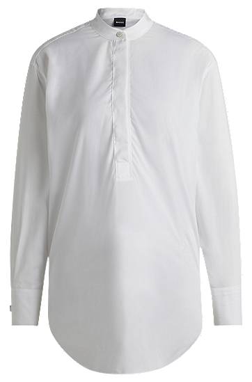Košeľa BOSS Relaxed Fit Poplin Blouse Biela | 50519402, 0