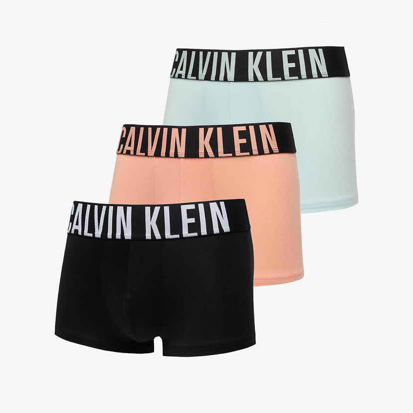 Boxerky CALVIN KLEIN Intense Power Cotton Stretch Trunk 3-Pack Papaya Punch/ Black/ Moonlight Jade Rôznofarebný | 000NB3608A VVM