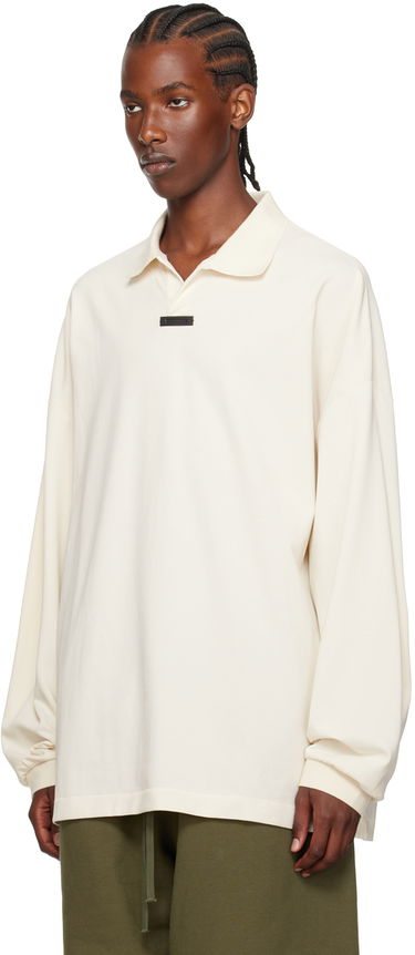 Polo tričko Fear of God Fear of God ESSENTIALS Logo Patch Long Sleeve Polo Biela | 125BT244322F, 3
