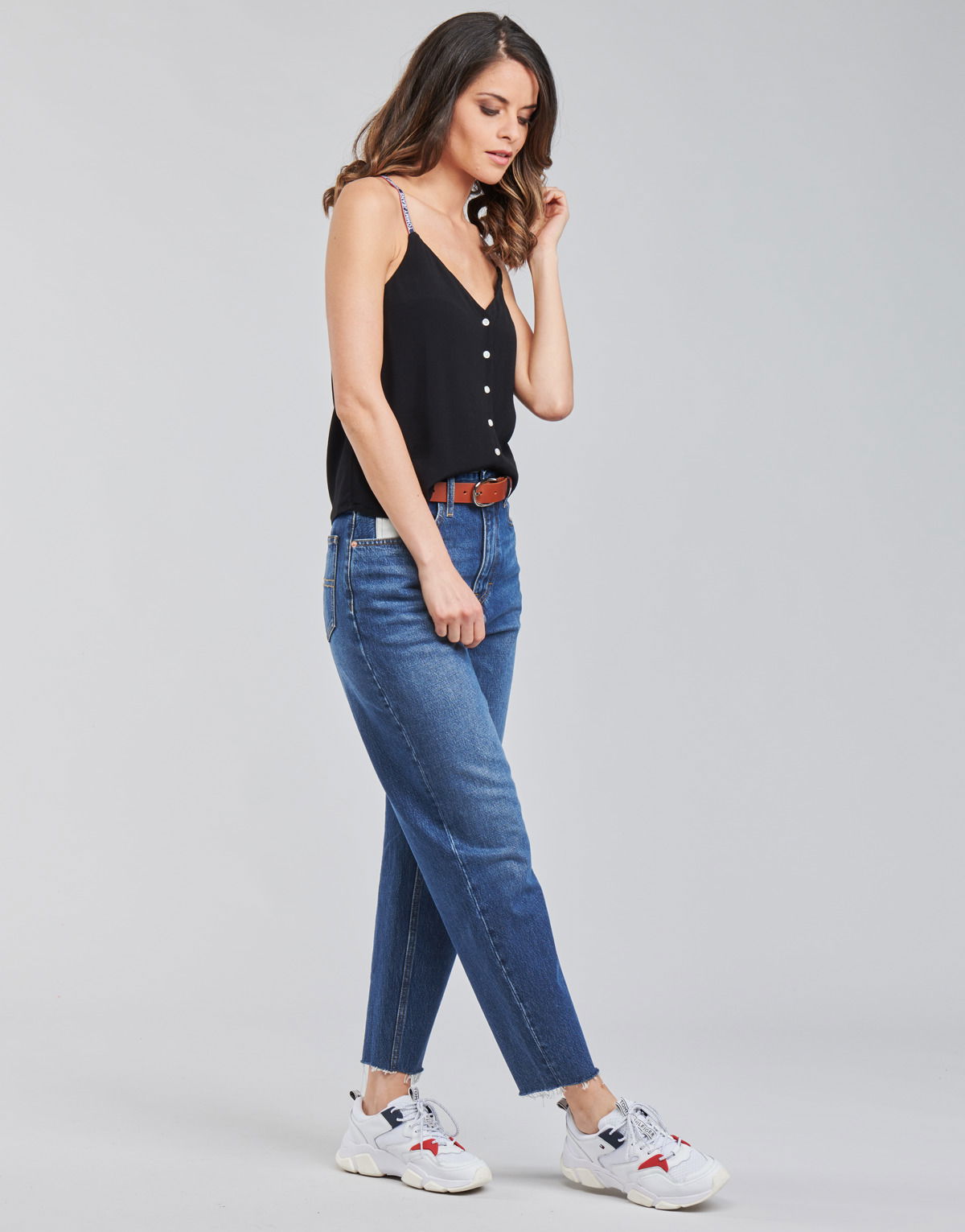 Tielko Tommy Hilfiger CAMI BUTTON THRU TOP Čierna | DW0DW09762-BDS, 1