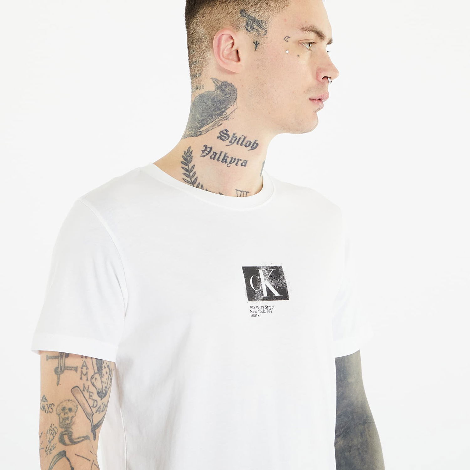 Tričko CALVIN KLEIN Landscape Box Back T-Shirt Biela | J30J322863 YAF, 1