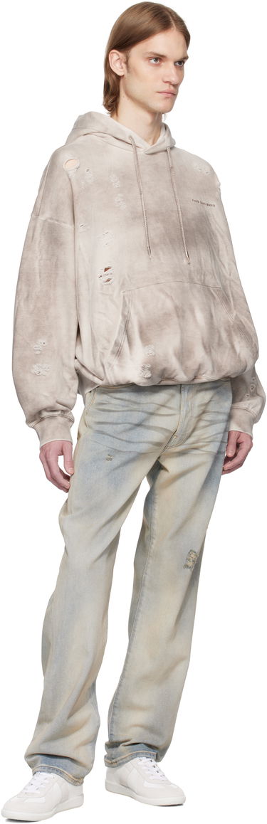 Mikina Feng Chen Wang Feng Chen Wang Sandwashed Ripped Hoodie Béžová | FUS19HD03, 3