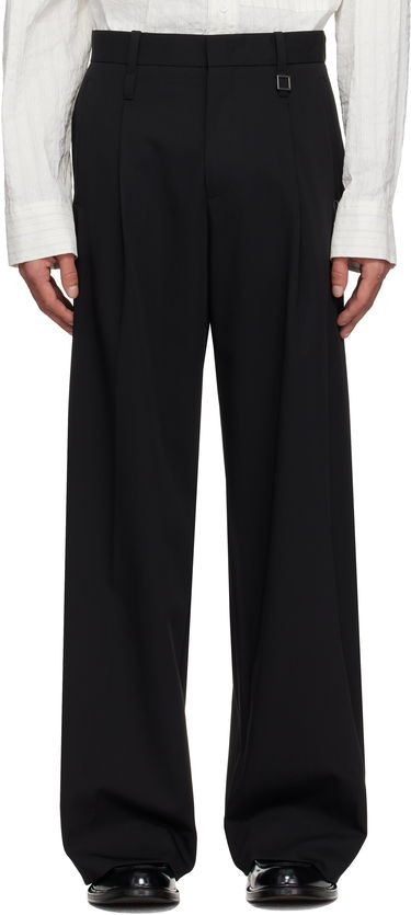Nohavice WOOYOUNGMI WOOYOUNGMI Wool Wide Leg Trousers Čierna | W251PT03, 0