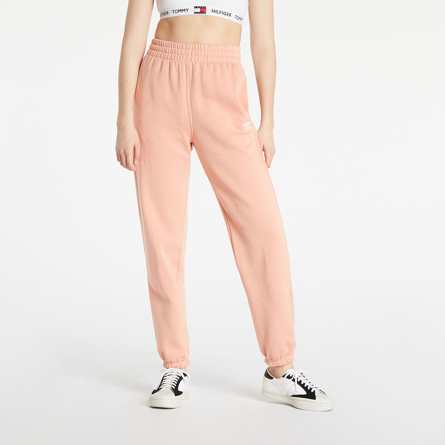 Nohavice a džínsy adidas Originals Adicolor Essentials Fleece Pants Béžová | H06631, 0