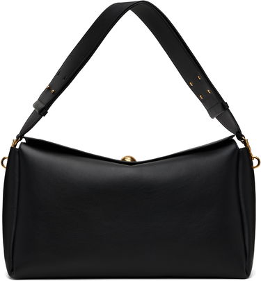 Taška cez rameno AMI AMI Paris Large Carrousel Leather Shoulder Bag Čierna | ULL028.AL0103, 0