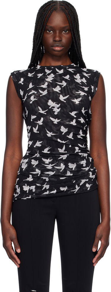 Tielko Stella McCartney Stella McCartney Mesh Flying Bird Top Čierna | 6J03113SPZ89, 0