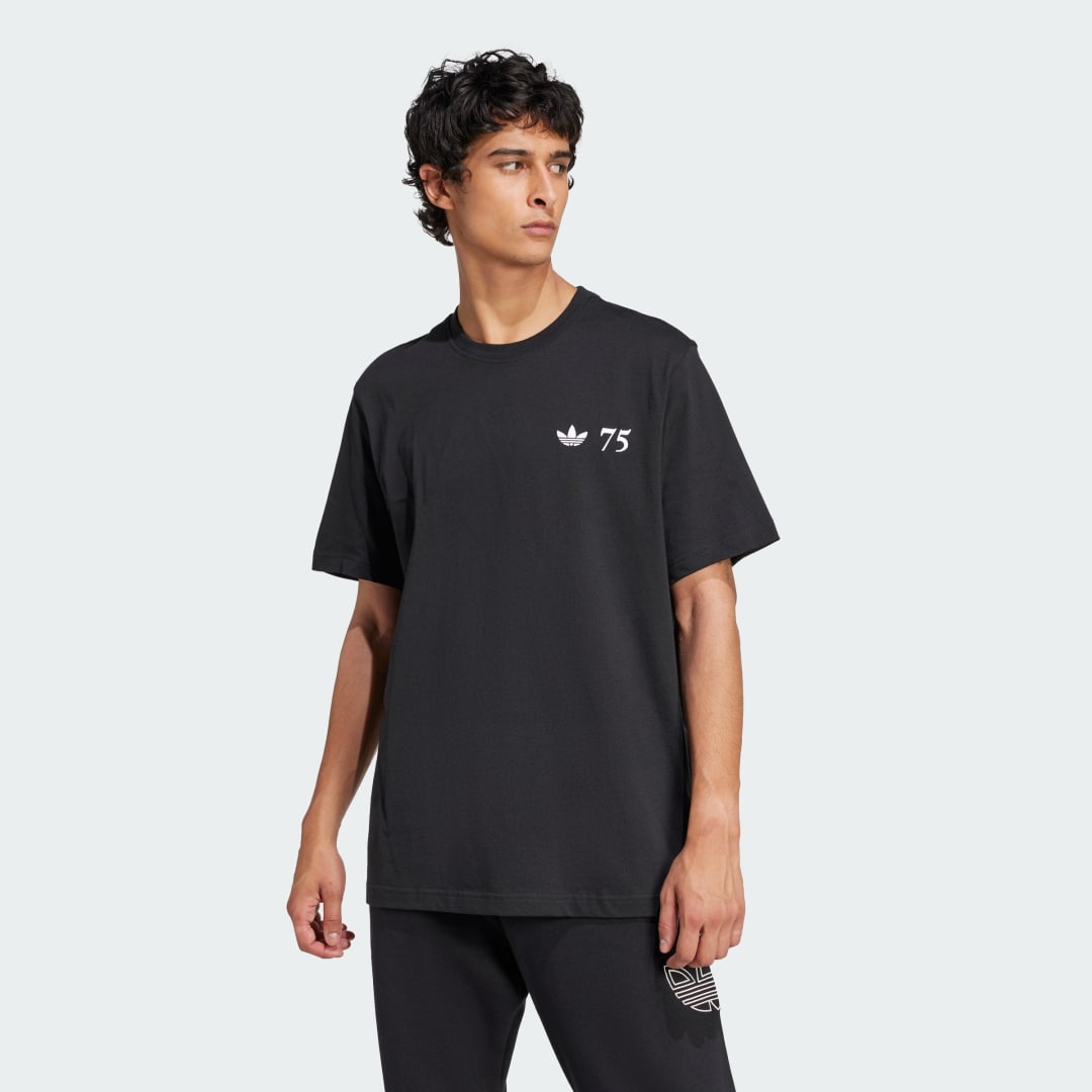 Tričko adidas Performance 75th Anniversary Graphic T-Shirt Čierna | JX9070, 1