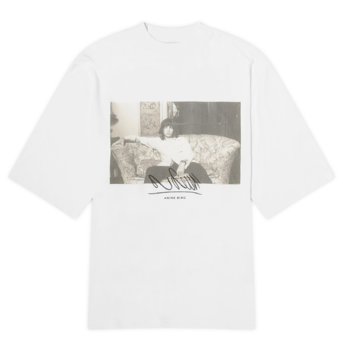 Tričko Anine Bing Avi Mick Jagger Graphic T-Shirt Biela | A-08-10072-IVY1, 0