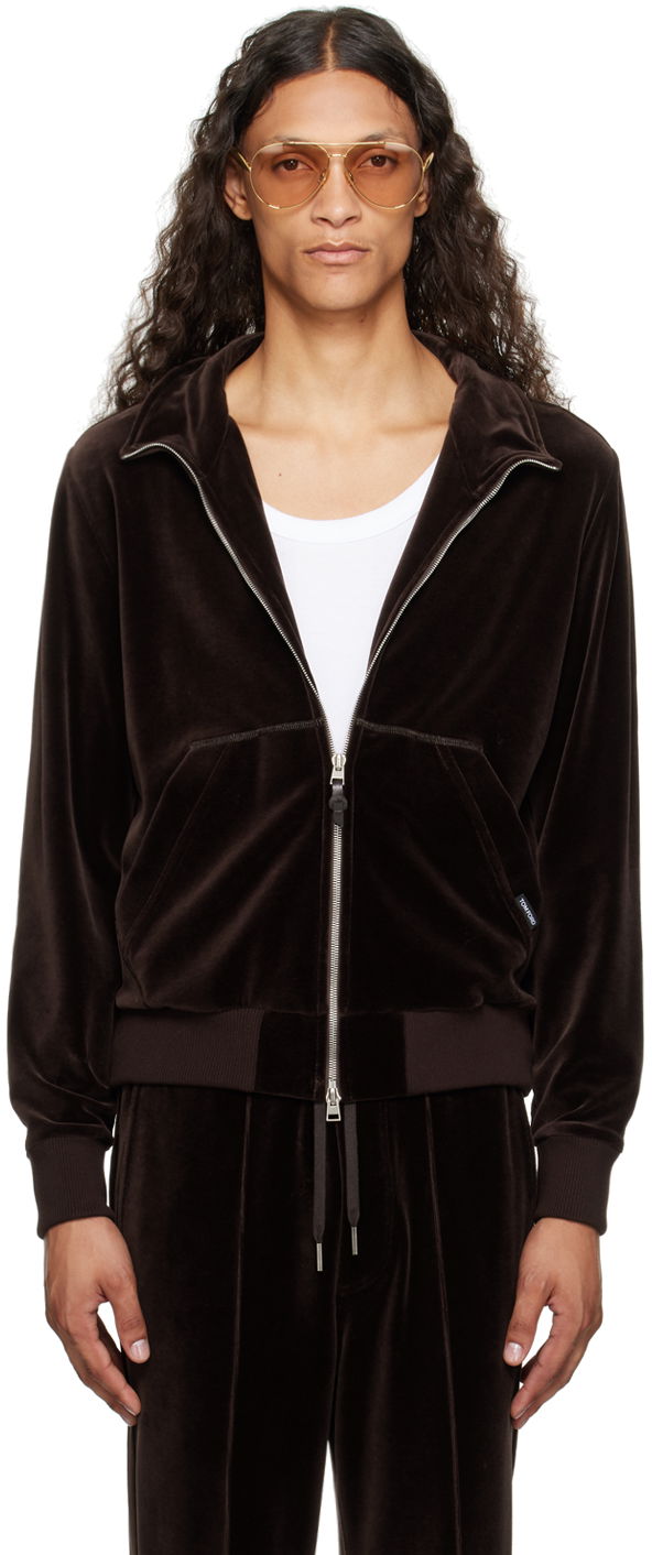Bunda Tom Ford Brown Zip Track Jacket Hnedá | JZL001-JMC009S23, 0