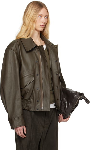 Bomber bunda LEMAIRE Lemaire Soft Nappa Leather Jacket Zelené | OW1135 LL0095, 1