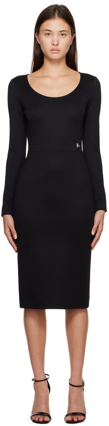Šaty Dolce & Gabbana Black Milano Midi Dress Čierna | F6ARMT FUGPN, 0
