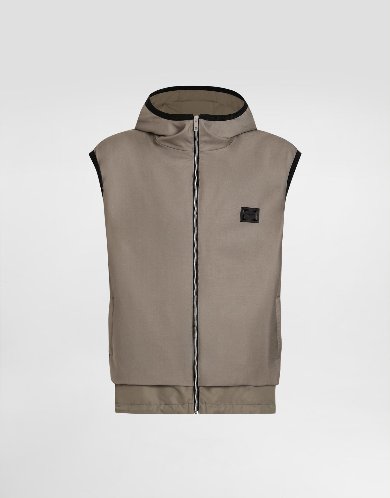 Vesta Dolce & Gabbana Dolce & Gabbana Wool Canvas Hooded Vest Šedá | G9BSRTFURK8M3725, 0