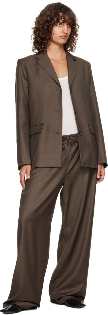 Nohavice Loulou de Saison Loulou de Saison Cove Elastic Waisted Trousers Hnedá | COVE LDS, 3