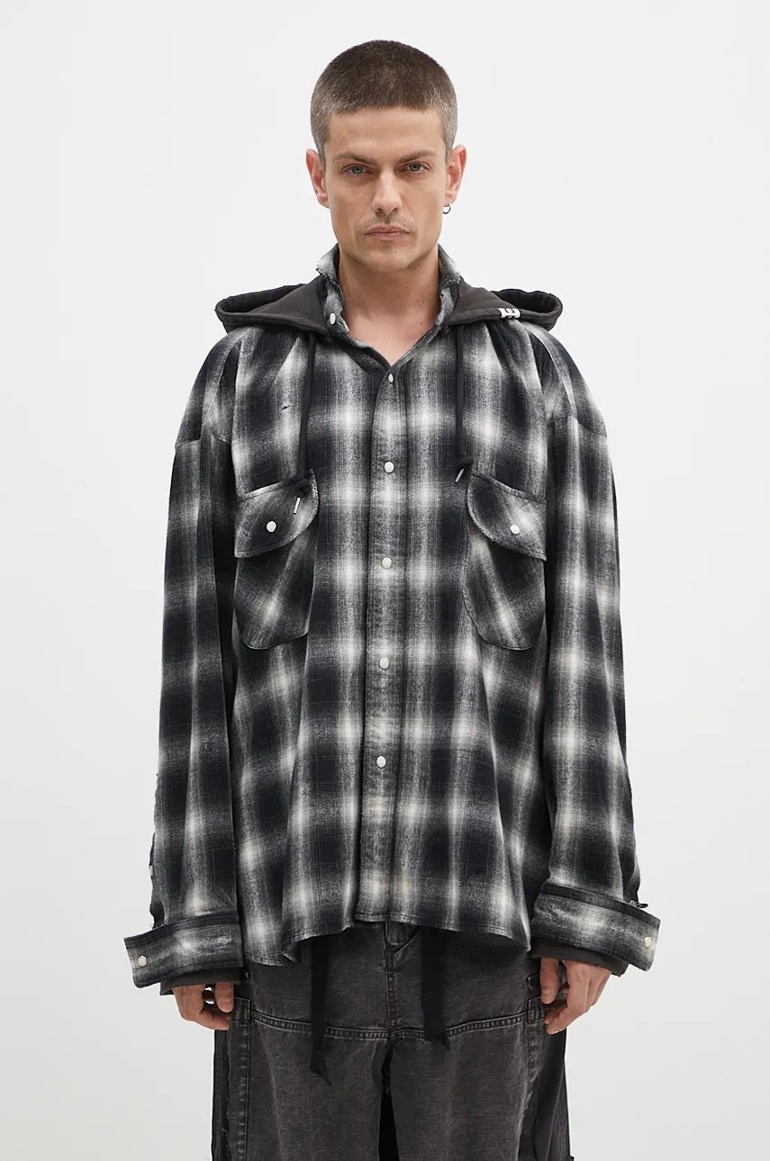 Mikina Maison MIHARA YASUHIRO Relaxed Fit Sweat Hoodie Čierna | J13SH182, 0