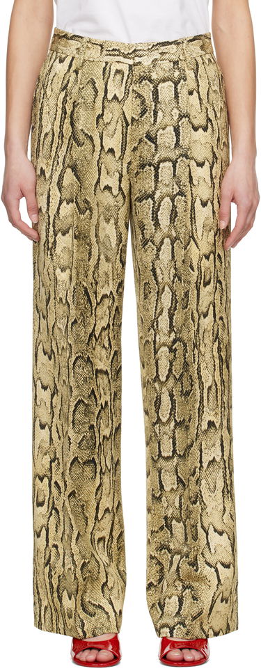 Nohavice Dries Van Noten Dries Van Noten Jacquard Wide-Leg Trousers Žltá | 251-010922-1417, 0
