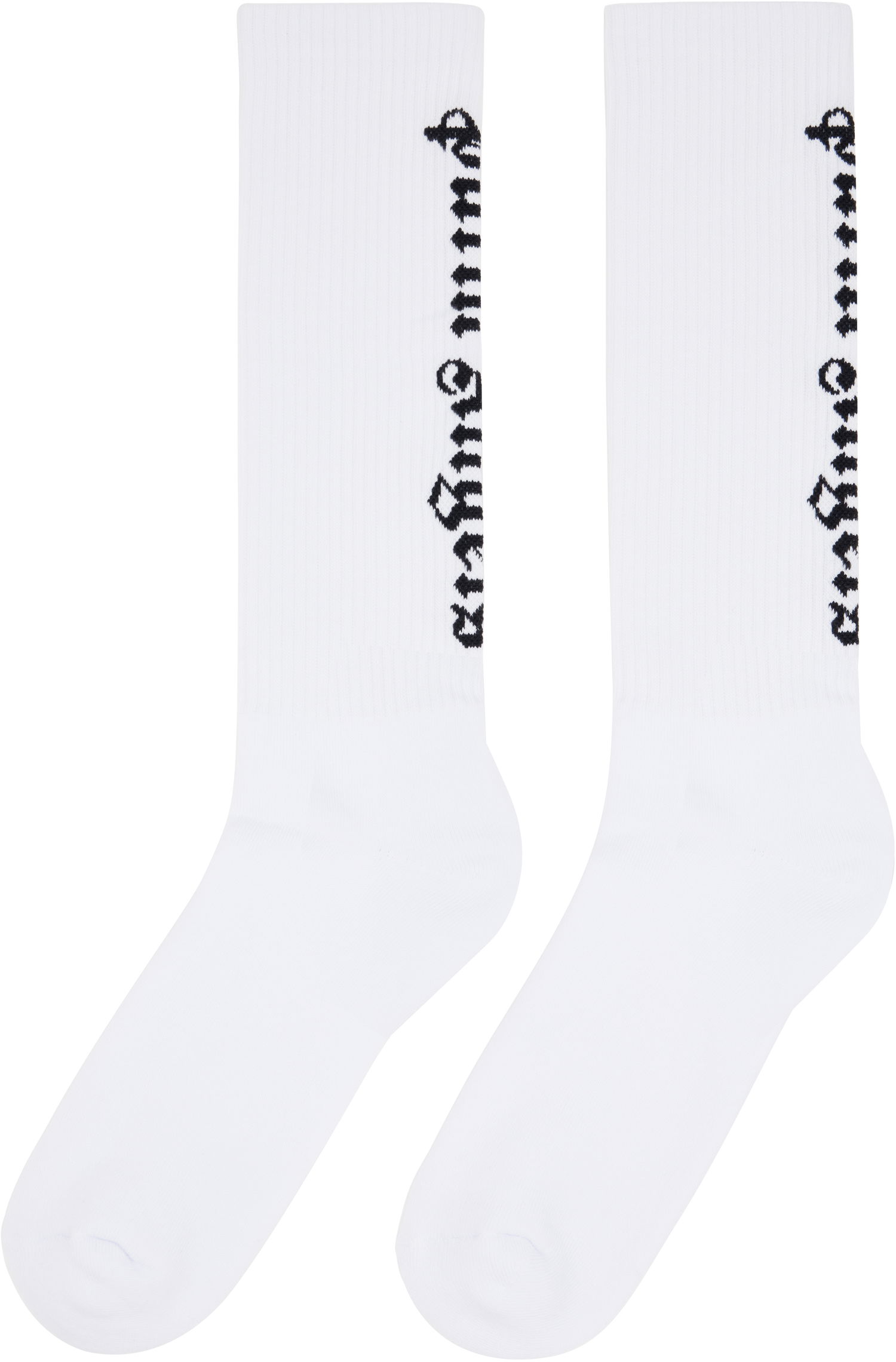 Ponožky Palm Angels Palm Angels Gothic Logo Socks Biela | PMRA009F24FAB0010110, 1