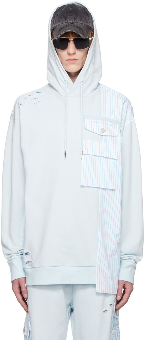 Mikina Feng Chen Wang Feng Chen Wang Paneled Hoodie Modrá | FMS15HD03, 0