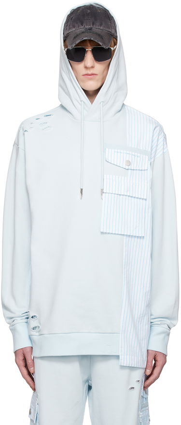 Mikina Feng Chen Wang Feng Chen Wang Paneled Hoodie Modrá | FMS15HD03, 0