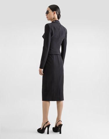 Sukňa Dolce & Gabbana Dolce & Gabbana Technical Cady Calf-Length Pencil Skirt Čierna | F4C5TTFUUC7N0000, 2