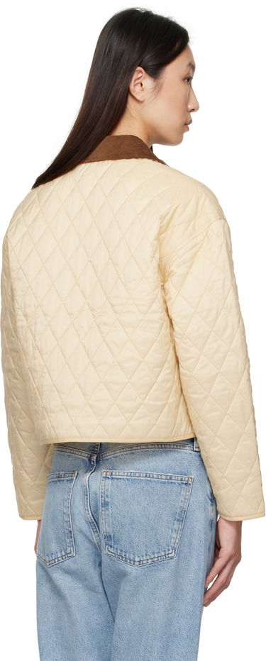 Bunda Sporty & Rich Sporty & Rich H&W Crest Cropped Quilted Jacket Béžová | OW027620241CR01, 2