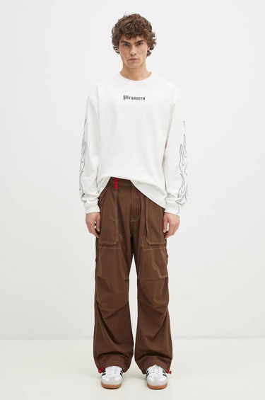 Cargo nohavice Pleasures PLEASURES Public Utility Pants Hnedá | P24W011, 5