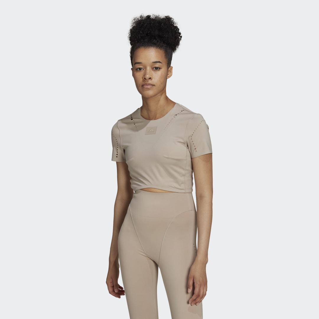Tričko adidas Performance Top Best Tee Béžová | HN9512, 1