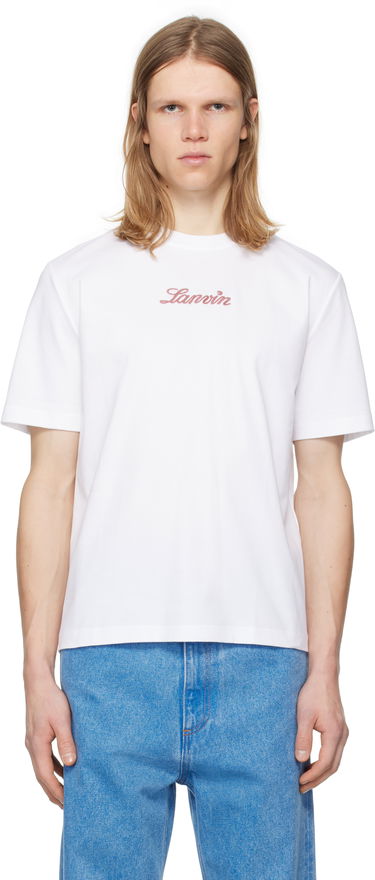 Tričko LANVIN Lanvin Bouclette Script Logo T-Shirt Biela | RM-TS0115-J134-P25, 0