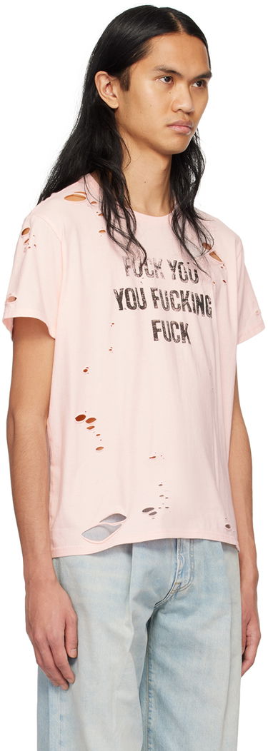 Tričko R13 R13 Printed Distressed T-Shirt Ružová | R13WK001-016YY, 4