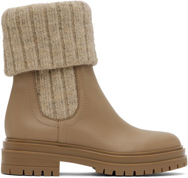 Tenisky a topánky Gianvito Rossi Gianvito Rossi Chalet Knit Ankle Boots Béžová | G72929-20GOM-CKH, 0