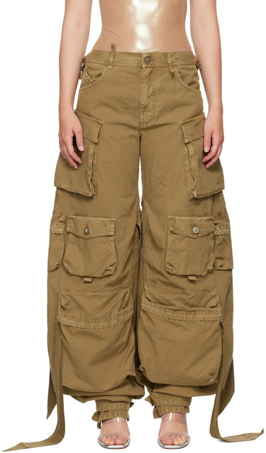Cargo nohavice The Attico Attico Long Cargo Pants Hnedá | 247WCP180 C093, 0