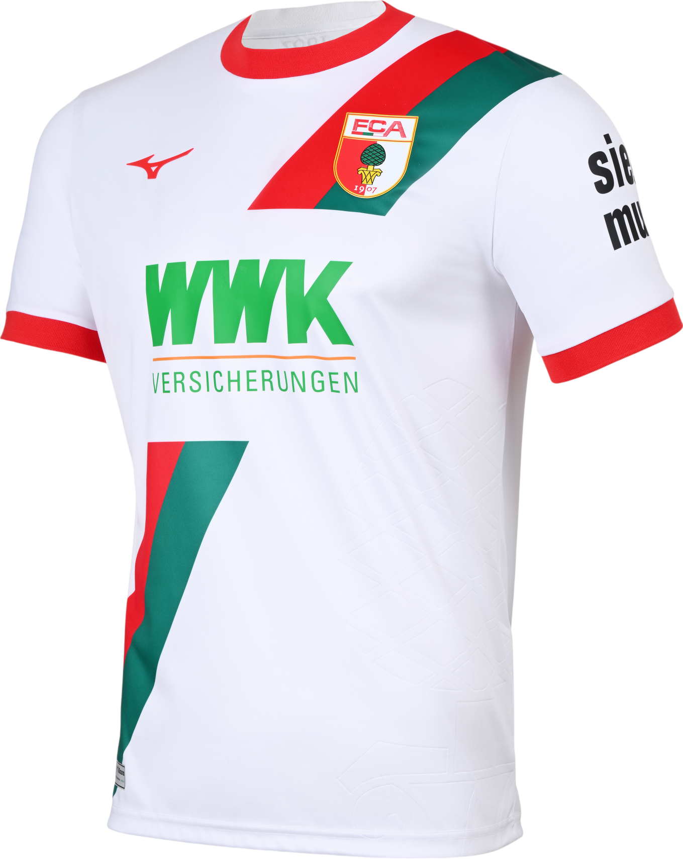 Dres Mizuno FC Augsburg Home Jersey 2025/26 Biela | p2gacx10-01, 0