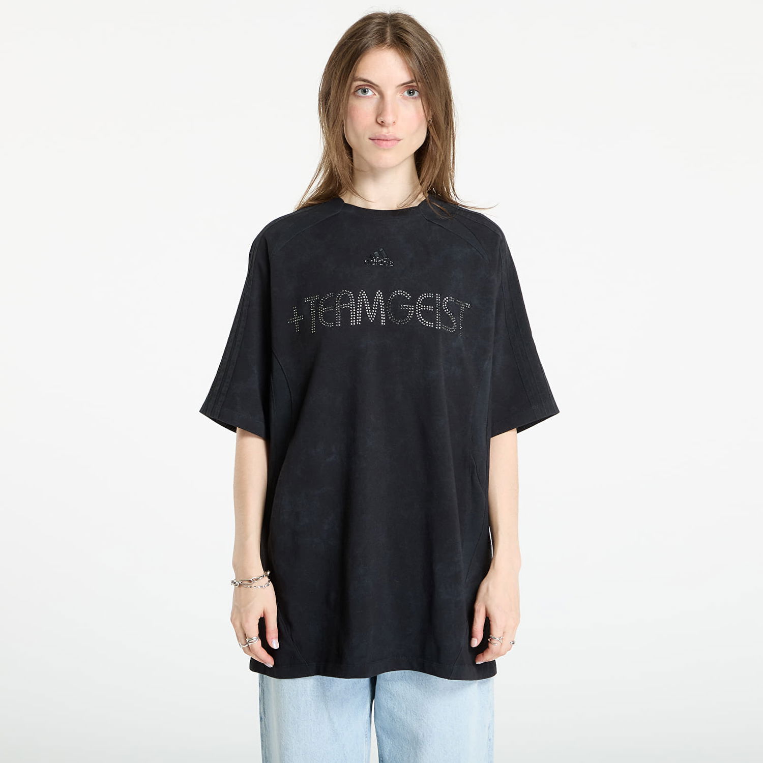 Tričko adidas Originals Adilenium Season 4 Teamgeist Washed Rhinestone T-Shirt Čierna | KF3113, 0